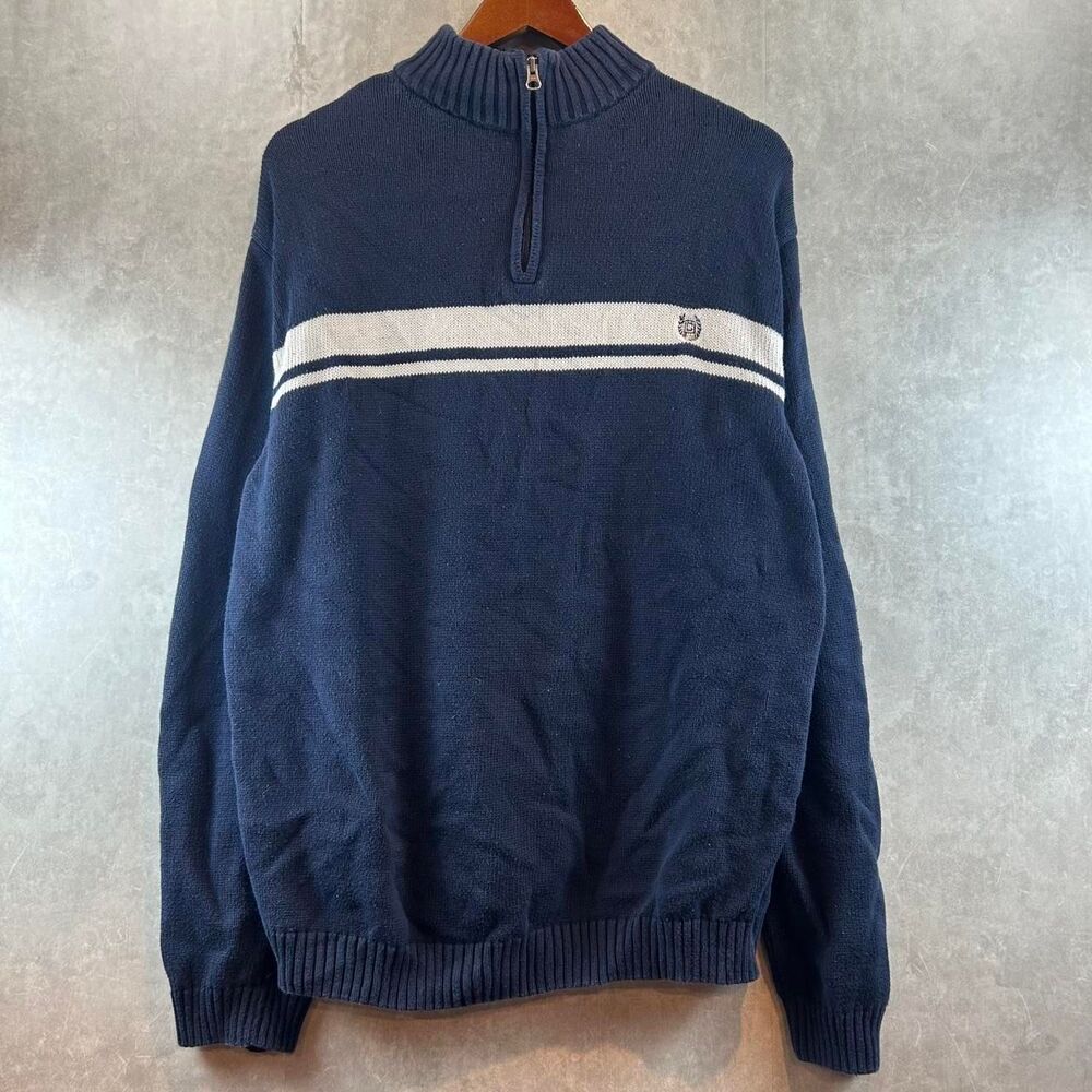 Chaps Men's Navy and Blue Jumper